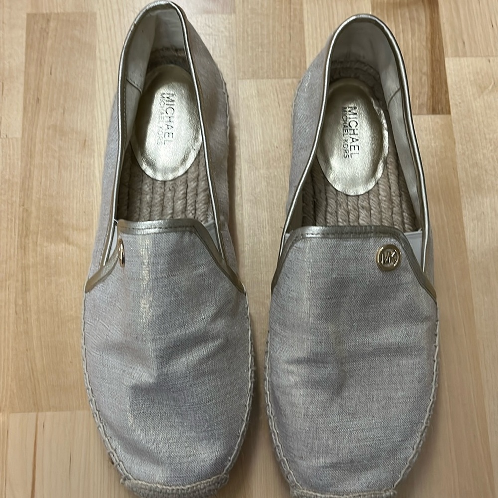 Michael Kors Hastings Espadrilles Pale Gold Size 9